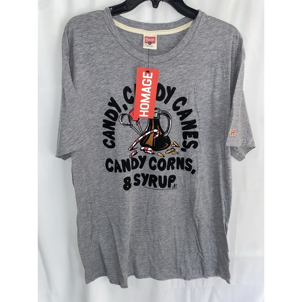 NWT‎ Homage Candy Canes Corns & Syrup ELF Christmas Movie T Shirt XL